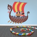 Viking Boat Ship Wall Sticker