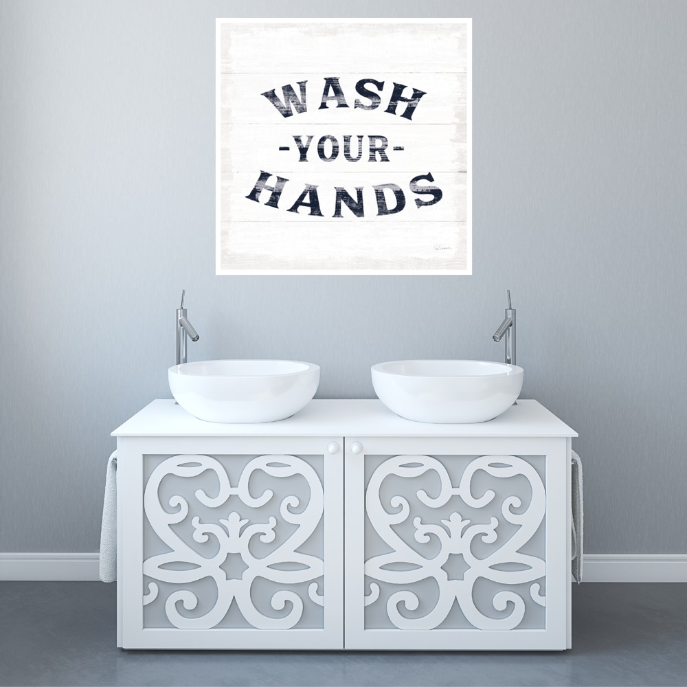 Wash Your Hands Wall Sticker by Sue Schlabach