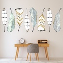 Watercolour Feathers Wall Sticker by Deb Hrabik