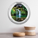 Waterfall Porthole 3D Wall Sticker