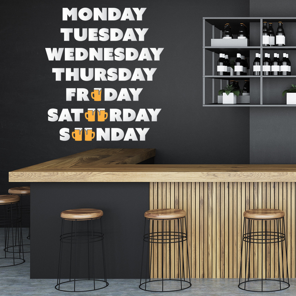 Weekend Beer Food Drink Quotes Wall Sticker