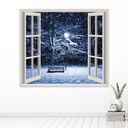 Winter Scene 3D Window Wall Sticker