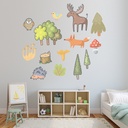 Woodland Animals Forest Friends Wall Sticker Set