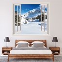 Winter Mountains 3D Window Wall Sticker