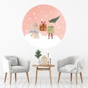Winter Snow & Santas Elf Christmas Scene Wall Sticker