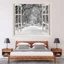 Winter Trees Central Park, New York 3D Window Wall Sticker