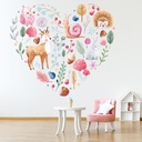 Woodland Animal Friends Love Heart Wall Sticker