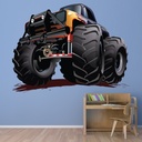 Yellow Black Monster Truck Wall Sticker