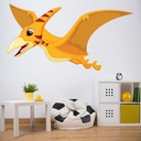 Yellow Pterodactyl Dinosaur Wall Sticker