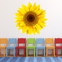 Yellow Sunflower Flowers Wall Sticker