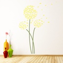 Yellow Dragonfly Dandelion Trio Wall Sticker