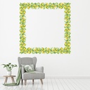 Yellow Pansy Flower Floral Frame Wall Sticker