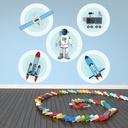 astronaut & rocket Space Wall Sticker Set