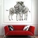 Zebra Couple Safari Animals Wall Sticker
