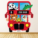 Zoo Bus Wall Sticker by Lucy De Burgh