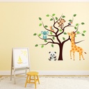 jungle Animal Tree Nursery Wall Sticker