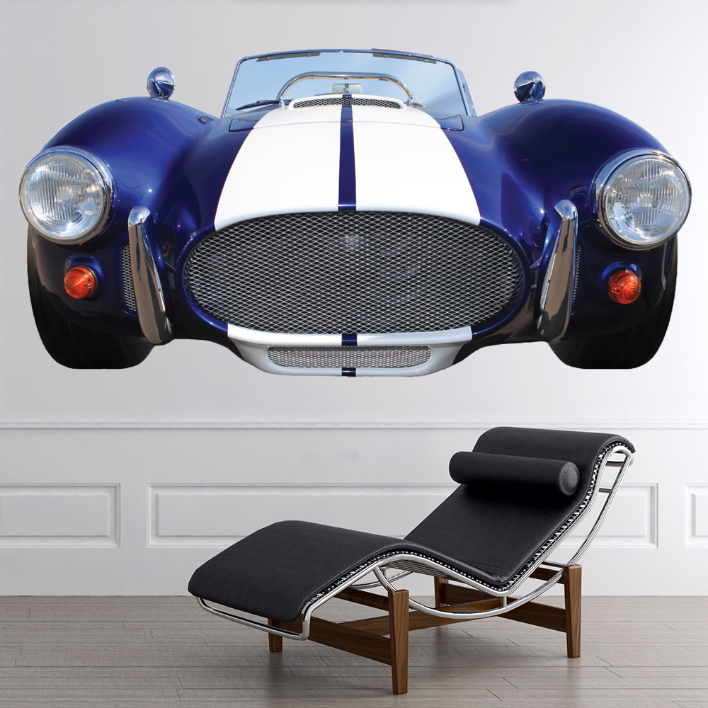 AC Cobra Blue Race Car Wall Sticker