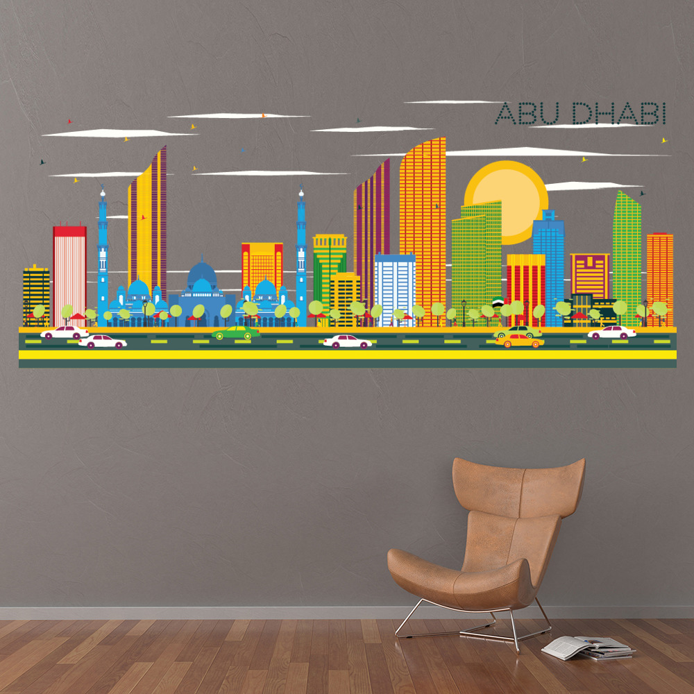 Abu Dhabi City Skyline Wall Sticker