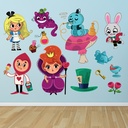 Alice In Wonderland Cheshire Cat Queen Wall Sticker Set