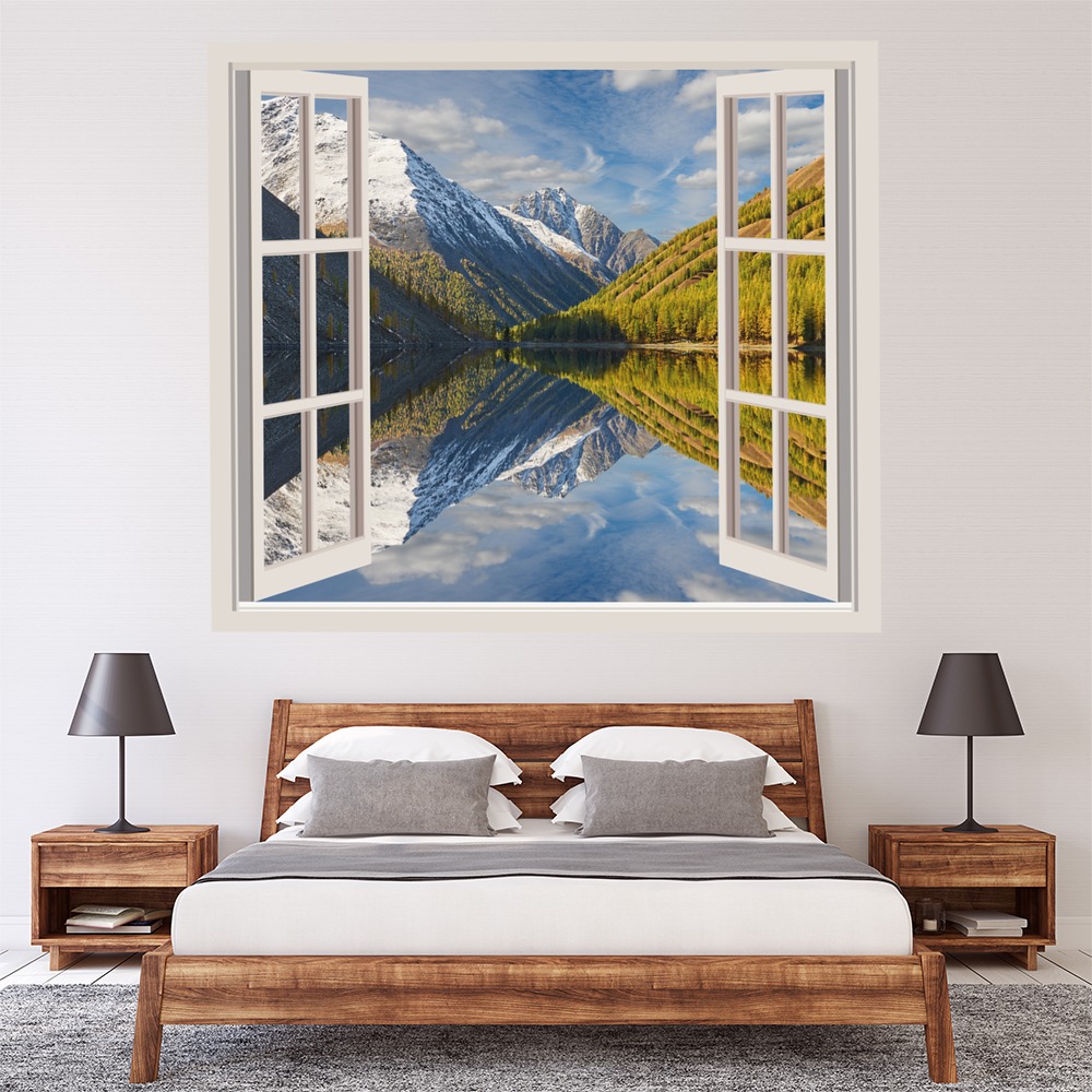 Altai Mountain Landscape 3D Window Wall Sticker