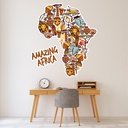 Amazing Africa Map Wall Sticker