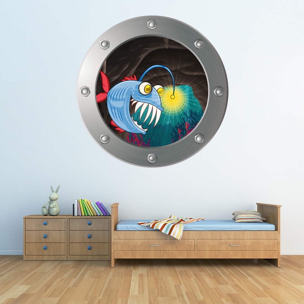 Angel Fish Porthole Wall Sticker