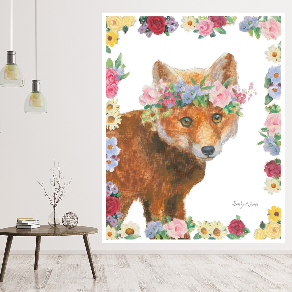 Animal Flower Friends I Wall Sticker by Emily Adams