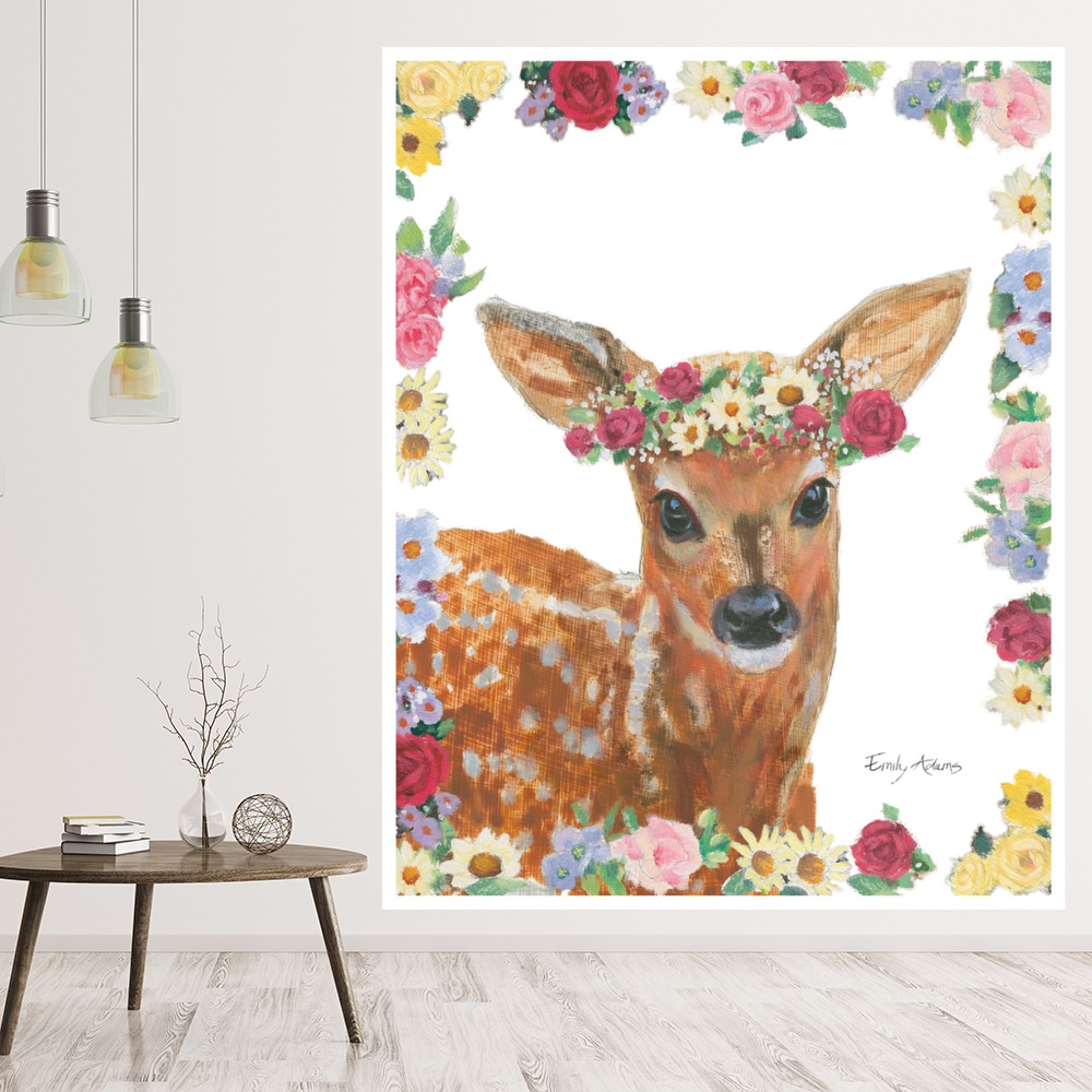Animal Flower Friends III Wall Sticker by Emily Adams