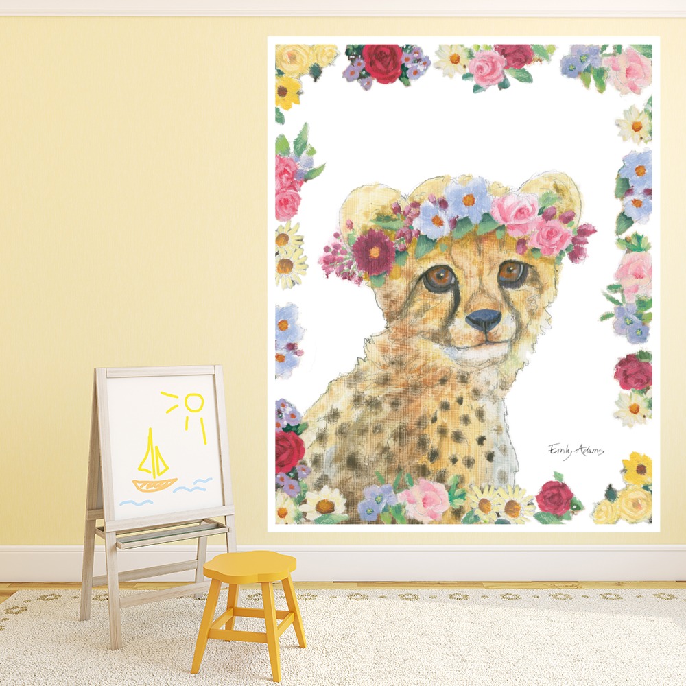 Animal Flower Friends IV Wall Sticker by Emily Adams