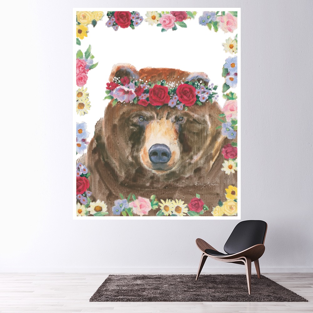 Animal Flower Friends VII Wall Sticker by Emily Adams