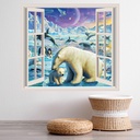 Arctic Friends 3D Window Wall Sticker