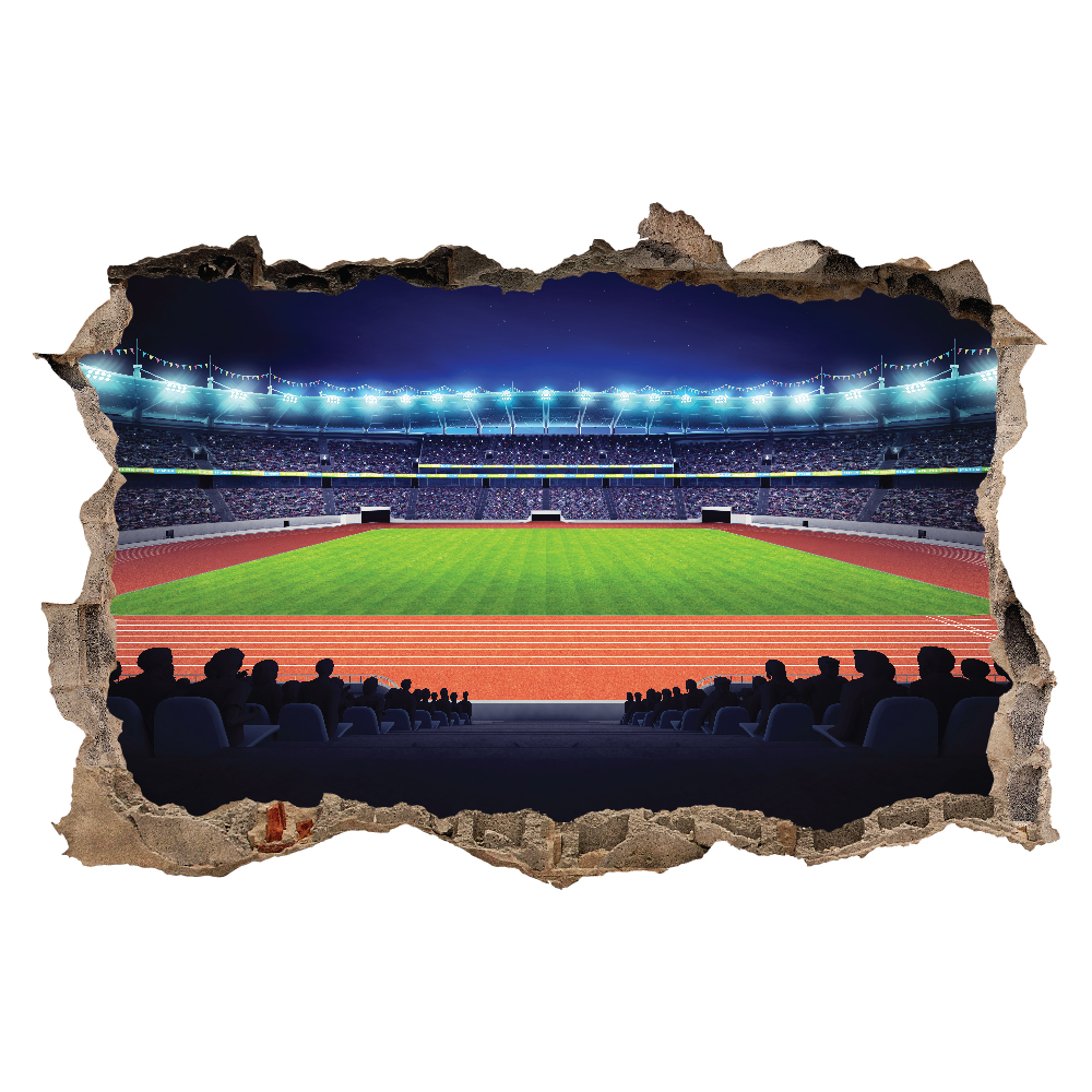 Athletics Sports Stadium 3D Hole In The Wall Sticker
