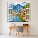 Austrian Lake Landscape 3D Window Wall Sticker