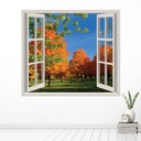 Autumn Trees 3D Window Wall Sticker