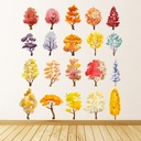 Autumn Trees Forest Wall Sticker Set