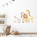 Baby Safari Animals Childrens Nursery Wall Sticker