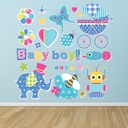 Baby Shower Boy Wall Sticker Set