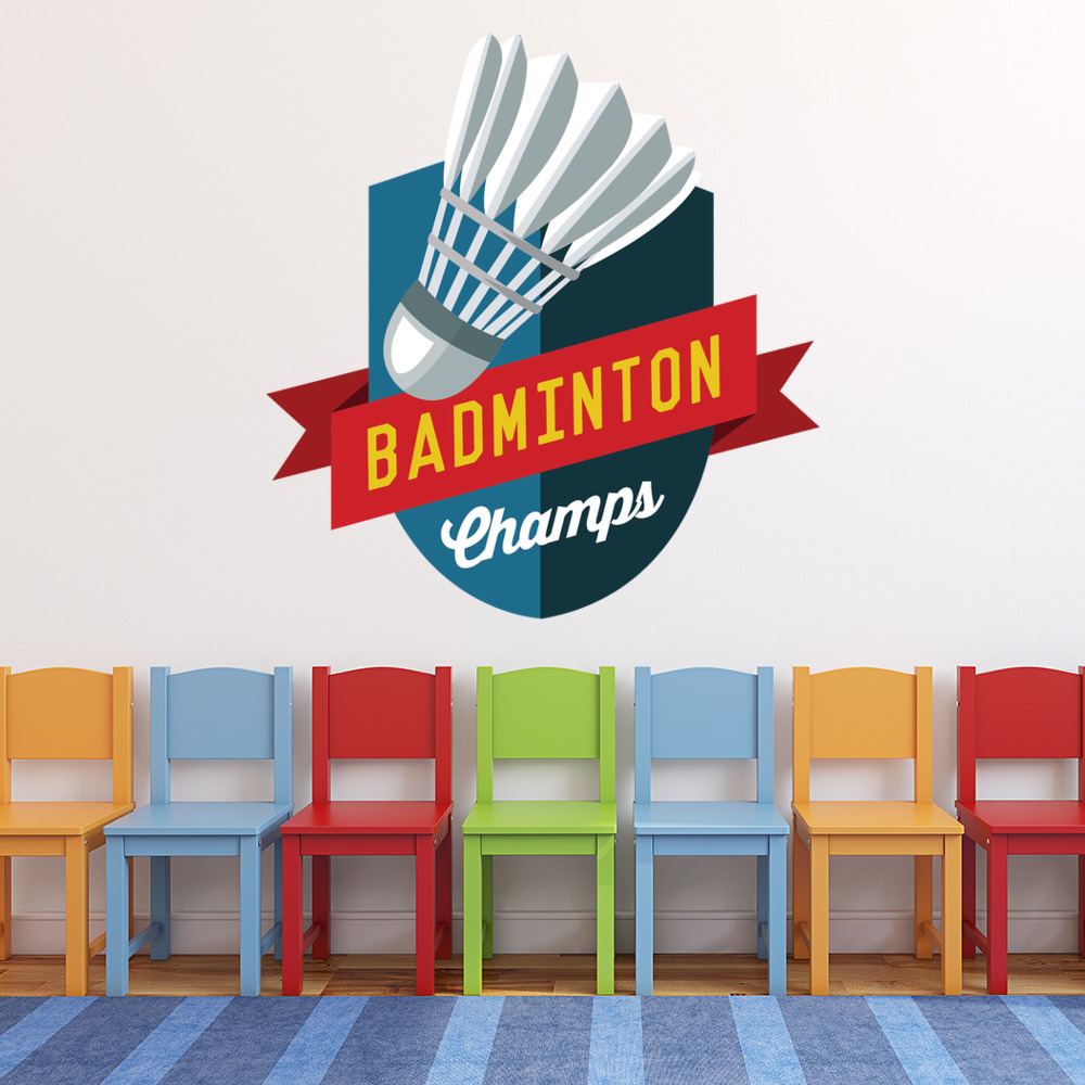 Badminton Sports Logo Wall Sticker