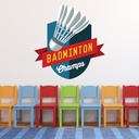 Badminton Sports Logo Wall Sticker