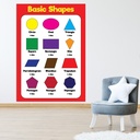Basic Shapes Maths Classroom School Wall Sticker