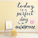 Be Awesome Princess Quote Wall Sticker