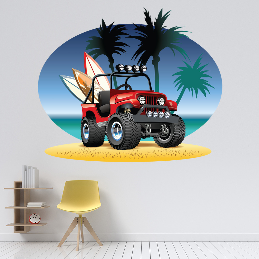Beach Buggy Jeep Wall Sticker