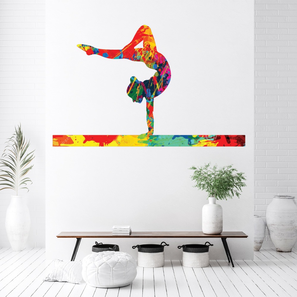 Beam Gymnastics Wall Sticker