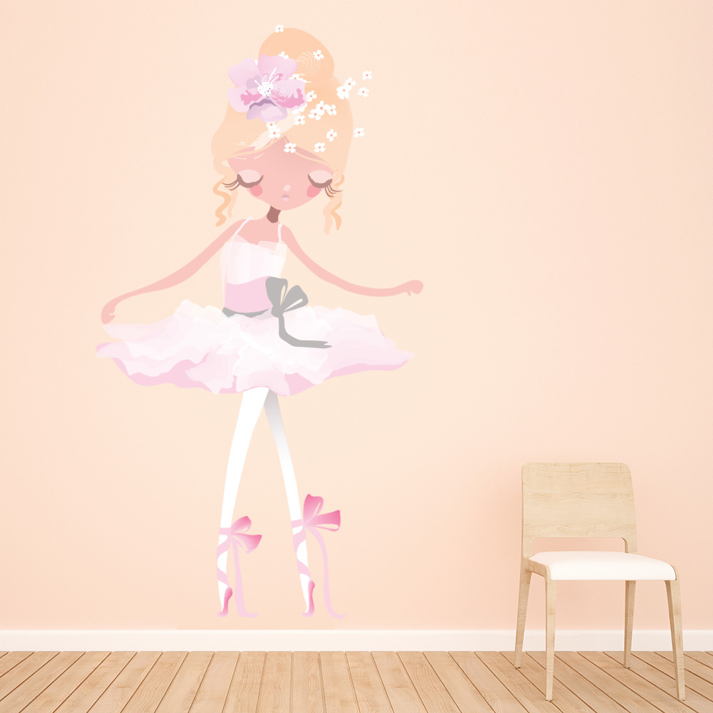 Beautiful Ballet Girl Dance Wall Sticker