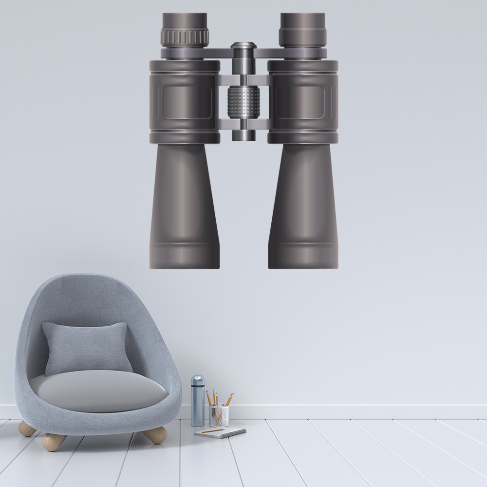 Binoculars Fishing Hunting Wall Sticker