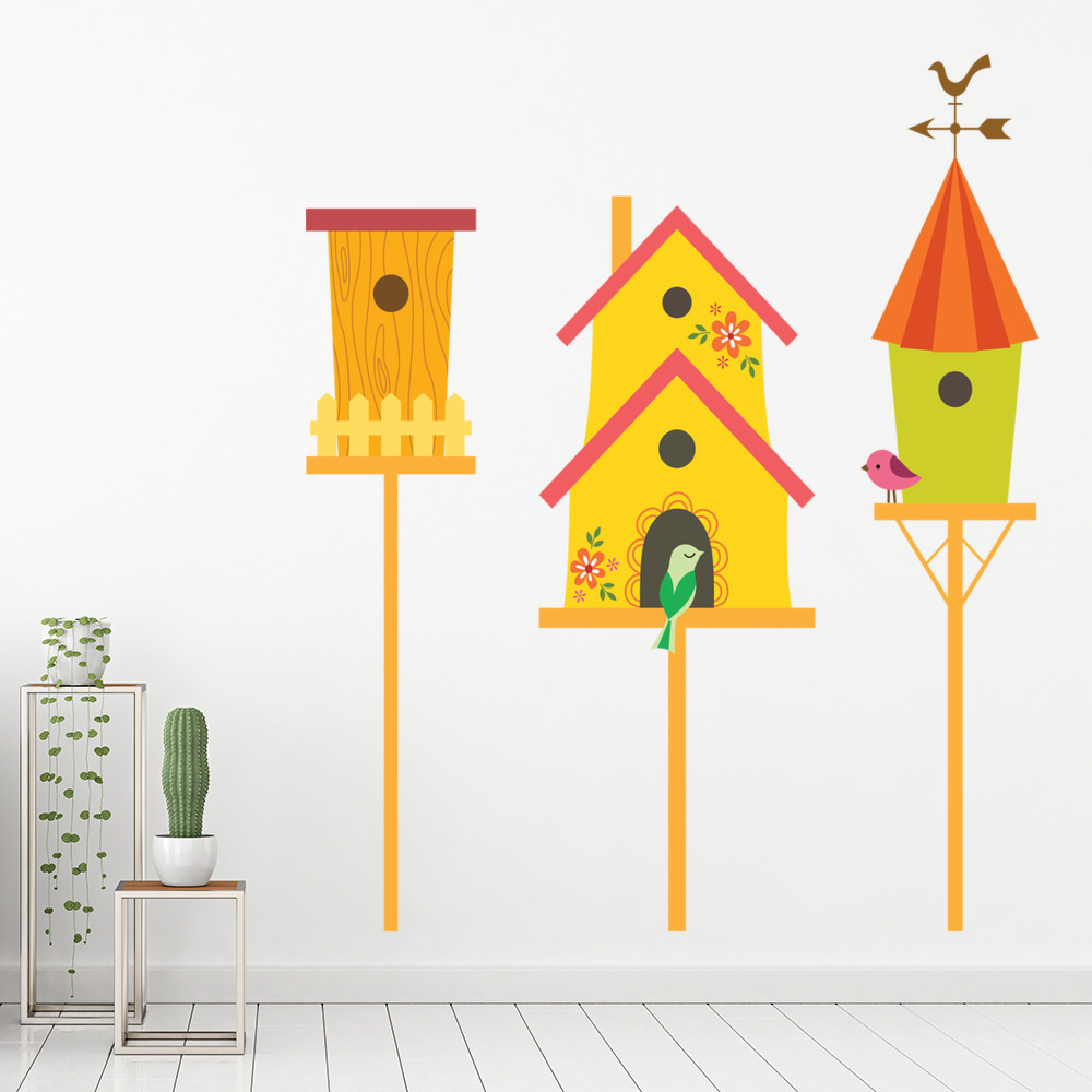 Bird House Wall Sticker Set