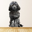 Black Cockapoo Dog Wall Sticker