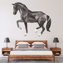 Black Horse Geometric Wall Sticker