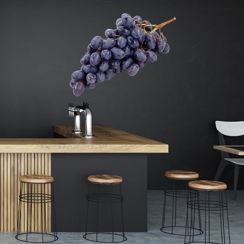 Black Grapes Fresh Fruit Wall Sticker