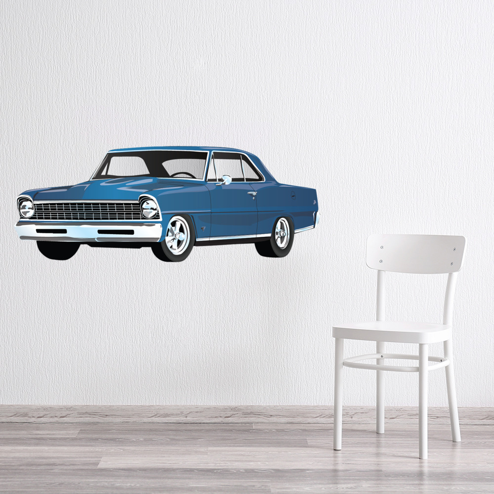 Blue Car Wall Sticker